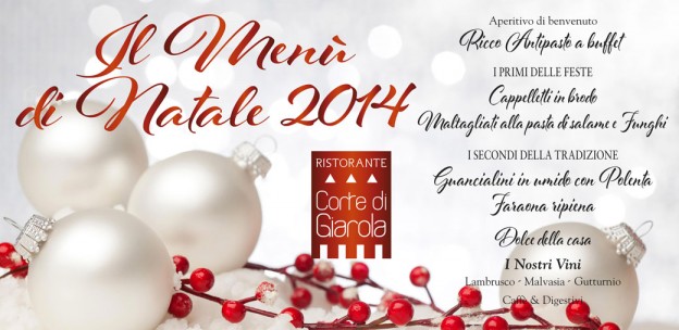 Il Menù di Natale 2014